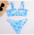 split swimsuit gradient bikini V-neck fungus bikini swimwear tie-dye NSHL2230