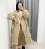   temperament single-breasted lace-up long coat   NSAM2283
