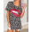 Summer Lips Fashion Print Leopard Round Neck Short Sleeve T-shirt Top  NSYF2171