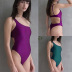 new one-piece swimsuit ladies one-piece sexy solid color one-piece swimsuit  NSHL2302