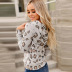  long-sleeved hooded autumn new leopard print pullover sweater  NSSI2316