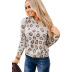  long-sleeved hooded autumn new leopard print pullover sweater  NSSI2316