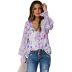 long-sleeved shirt women autumn new loose fashion floral pattern ladies shirt  NSSI2318