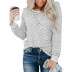 leopard print women s autumn new stitching round neck long-sleeved casual pullover t-shirt  NSSI2329