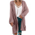  loose solid color knitted women s cardigan mid-length jacket NSSI2336