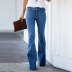 pantalones de corte de bota elásticos de cintura alta jeans ajustados NSSI2344