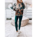 Tie-dye Autumn New Loose Long Sleeve Round Neck Women s Sweater  NSSI2349