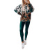 Tie-dye Autumn New Loose Long Sleeve Round Neck Women s Sweater  NSSI2349