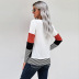 Suéter de manga larga con cuello redondo y manga larga a rayas para mujer de otoño e invierno NSSI2357