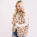 autumn vest leopard print stand-up collar sleeveless zipper slim plush women s jacket  NSSI2360
