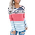 suéter de manga larga para mujer nuevo suéter suelto de cuello redondo de color de cobertura de otoño / invierno NSSI2361