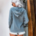 cárdigan de manga larga de color puro con capucha de bolsillo con cremallera suéter de mujer NSSI2385