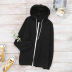 cardigan long-sleeved pure color hooded pocket zipper women s sweater  NSSI2385