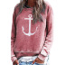 women autumn new loose contrast color stitching long-sleeved round neck sweater  NSSI2386