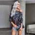 women long-sleeved autumn new style tie-dye casual round neck pullover sweater  NSSI2389