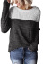 mujer invierno nueva costura cuello redondo suéter suelto NSSI2401