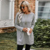 long-sleeved autumn fashion trendy new solid color round neck pullover women s sweater  NSSI2402