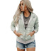 long-sleeved camouflage hooded pocket zipper cardigan women s sweater NSSI2405
