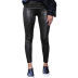 women s autumn new style plus size slimming animal print tight-fitting leather pants NSSI2408