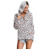 estampado de leopardo de manga larga cuello alto cremallera otoño nuevo suéter suéter de mujer NSSI2413
