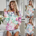 tie-dye new loose long-sleeved pullover round neck ladies sweater NSSI2416