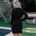 sweater casual long fashion solid color long-sleeved one-piece dress women  NSSI2426