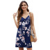 Sling summer new sexy v-neck single-breasted sleeveless loose women s dress NSSI2431
