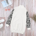 Women s Autumn Leopard Print Pattern Long Sleeve Casual High Collar Sweater Dress NSSI2442