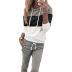 women long-sleeved autumn new hit color hooded street style pullover sweater suit  NSSI2474