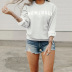  women s long-sleeved autumn loose pullover round neck letter pattern sweater NSSI2486