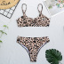  new solid color bikini high waist leopard swimsuit ladies striped swimwear straps bikini  NSHL2494