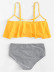 new hot style ruffled solid color split bikini ladies swimsuit NSHL2498