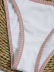 bikini de cintura baja rosa dividido a la moda cortado a mano NSHL2507