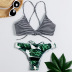 nuevo traje de baño de bikini dividido estampado sexy triángulo hoja de mujer NSHL2512