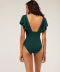 sexy solid color ruffled new one-piece swimsuit bikini NSHL2514