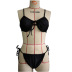 new solid color sexy chest strap bikini split swimsuit  NSHL2515
