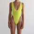  sexy one-piece solid color open back conservative swimsuit NSHL2519