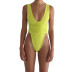  sexy one-piece solid color open back conservative swimsuit NSHL2519