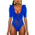  one-piece swimsuit sexy mesh half sleeve bikini NSHL2522