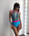  New Tulle Stitching Bikini One-Piece Swimsuit NSDA2531