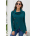  long-sleeved hem asymmetric button-type pullover sweater NSSI2541