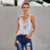 lace sling bottoming vest women s loose snake print top NSSI2554