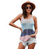knitted camisole hit color summer new casual round neck thin shoulder strap top NSSI2561