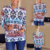 autumn printed long-sleeved hooded casual loose sweater  NSKX7777