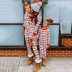 Christmas Elk Print Casual Pajamas Parent-Child Set NSKX7785