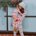 Christmas Elk Print Casual Pajamas Parent-Child Set NSKX7785