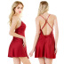 women s imitative silk backless sexy suspender nightdress  NSMR7799