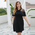 plus size summer new bow tie dress NSQH7881