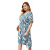 spring and summer loose and thin large print dress  NSQH7936