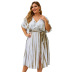 plus size early autumn new v-neck dress NSQH8016
